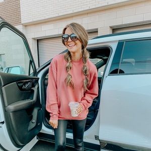 Pink Corduroy Sweatshirt